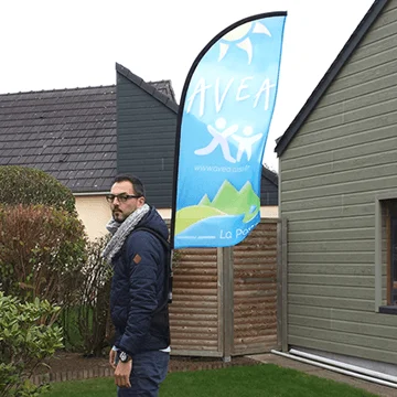 Street-Marketing : Voile meneur d'allure, ballon sac à dos