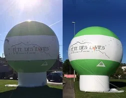 PLV Montgolfière géante utilisée pour le lancement la quinzaine commerciale Fête des Envies de Leroy Merlin