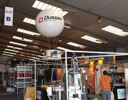 Ballon hélium sur un salon agriculture pour Dussau