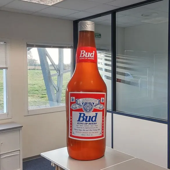 Bouteille gonflable géante bierre BUD